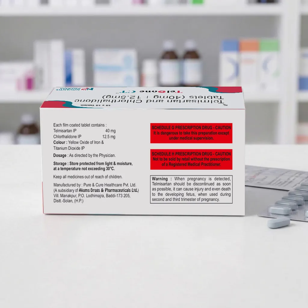 TelDone CT Tablets (40 mg + 12.5 mg) - Image 2